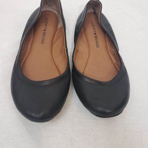 Lucky Brand Ballet Flats Wide Width Black 7W